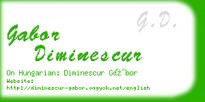 gabor diminescur business card